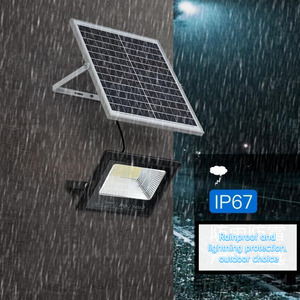 Projecteur solaire led imperméable avec télécommande, conforme à la norme IP67, éclairage d'extérieur à large faisceau, idéal pour un <span class=keywords><strong>jardin</strong></span>, 100w, nouveau modèle - Product Image 4