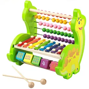 Многофункциональный динозавр Abacus, детский ксилофон, музыкальные инструменты, цветной ксилофон