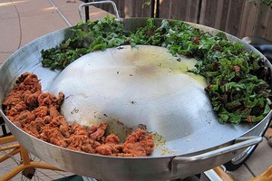 Poêle à frire convexe de grande taille en acier inoxydable de qualité supérieure, à deux poignées, pour <span class=keywords><strong>tacos</strong></span> mexicains - Product Image 5