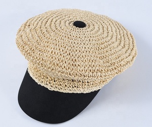 قبعة طفل خباز من القش الورقي مع حافة حاجب - Product Image 3