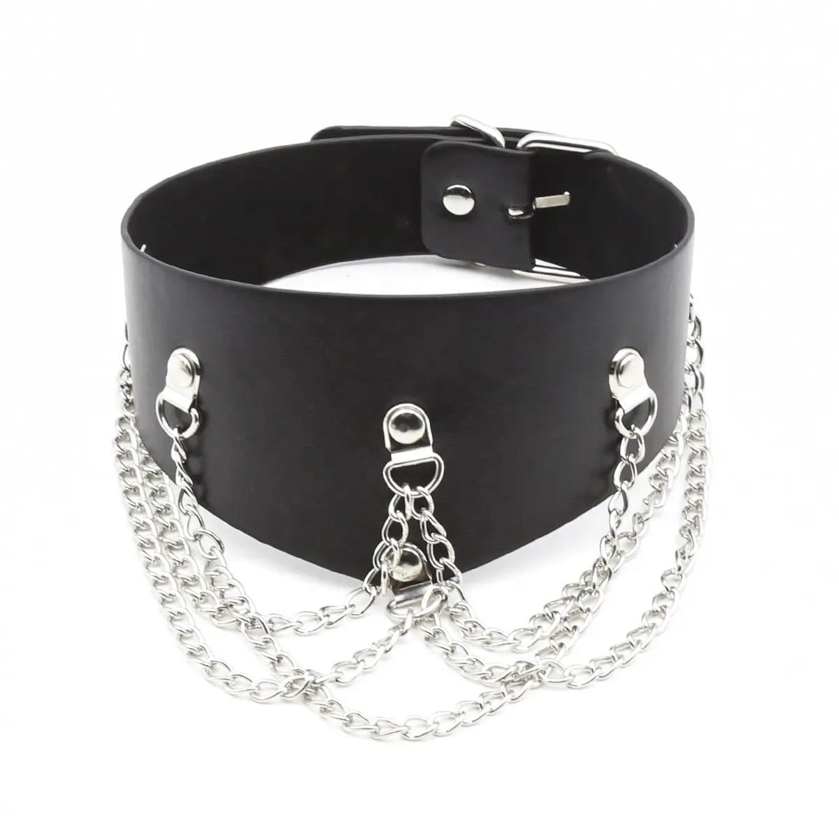 Madura sexo juguete BDSM Bondage moderación fetiche salvaje cadena Collar tipo esclava tracción Bondage Collar de cuero