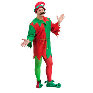 Disfraz <span class=keywords><strong>de</strong></span> <span class=keywords><strong>elfo</strong></span> <span class=keywords><strong>de</strong></span> Navidad <span class=keywords><strong>para</strong></span> hombres y mujeres Disfraz <span class=keywords><strong>de</strong></span> <span class=keywords><strong>elfo</strong></span> <span class=keywords><strong>de</strong></span> pareja rojo y verde - Product Image 2