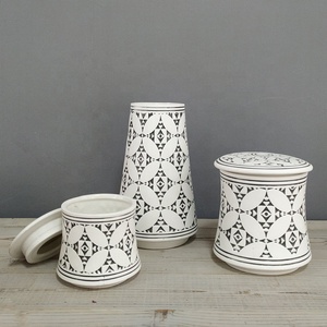 Antiguo regalo de artesanía mate vacía <span class=keywords><strong>casa</strong></span> única, decoración de lujo de vela de cerámica contenedores con tapas - Product Image 4