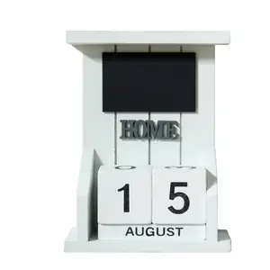 Винтажный Настольный вечный календарь с деревянными кубиками, украшение для гостиной, Декор для дома и офиса, самодельный годовой планировщик, календарь