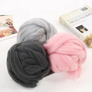 21 Mikron Superdickes Merinowollgarn, 100 % Merinowolle, gefärbtes Muster für extremes Armstricken und Weben - Product Image 1