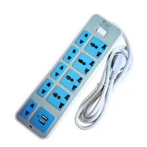 ไฟฟ้าเอนกประสงค์สายไฟStrip Universal Extensionตะกั่วซ็อกเก็ต5 V 1A USB Universal Socket