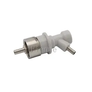 บ้านชุดสแตนเลส Corny Cornnyus Keg Connector - แก๊ส Lock - 1/4" barb