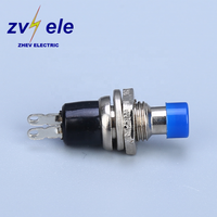 PBS-110 AUCUN interrupteur poussoir ouvert normal de KAX-3 avec le bouton bleu micro 2 broches