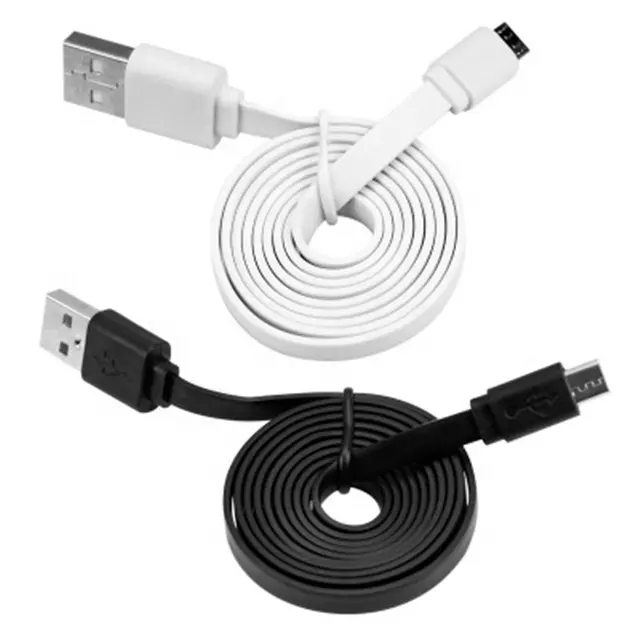 noodle flat Micro Premium 1M/1.5M Black White USB Type C Data Cable , Usb Charger type c to usb 3.1