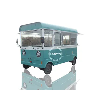 2024 2019 popular unique shape trailer food truck ice cream street food car wooden food cart