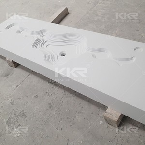 Alta calidad 100% puro acrílico inodoro colgado superficie sólida piedra artificial pequeño lavabo - Product Image 1