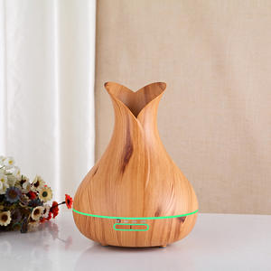 אגרטל קולי חדר אוויר מכשיר אדים 500 ml גדול חלל ארומה מפזר עם 7 צבע LED שינוי אור - Product Image 1