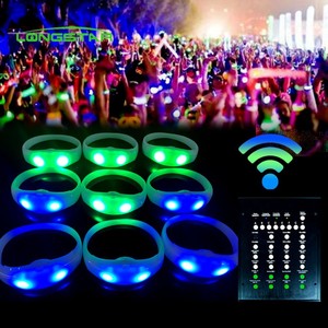 Control remoto de <span class=keywords><strong>Radio</strong></span> de uz resplandor en el oscuro de goma de silicona para el evento de pulsera Led pulsera - Product Image 4