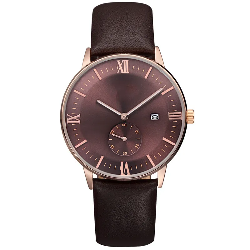 Custom fashion watch minimalist wrist alloy waterproof leather men sports watch wrist watch