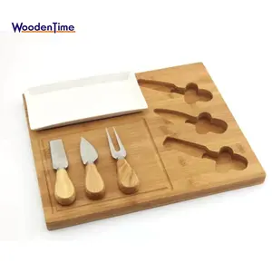 Custom 나무 큰 bamboo 치즈 집게를 제공 cutting board 마 보드 와 판 및 칼 set