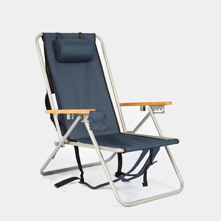 Portátil ligero de playa silla plegable de camping de aluminio