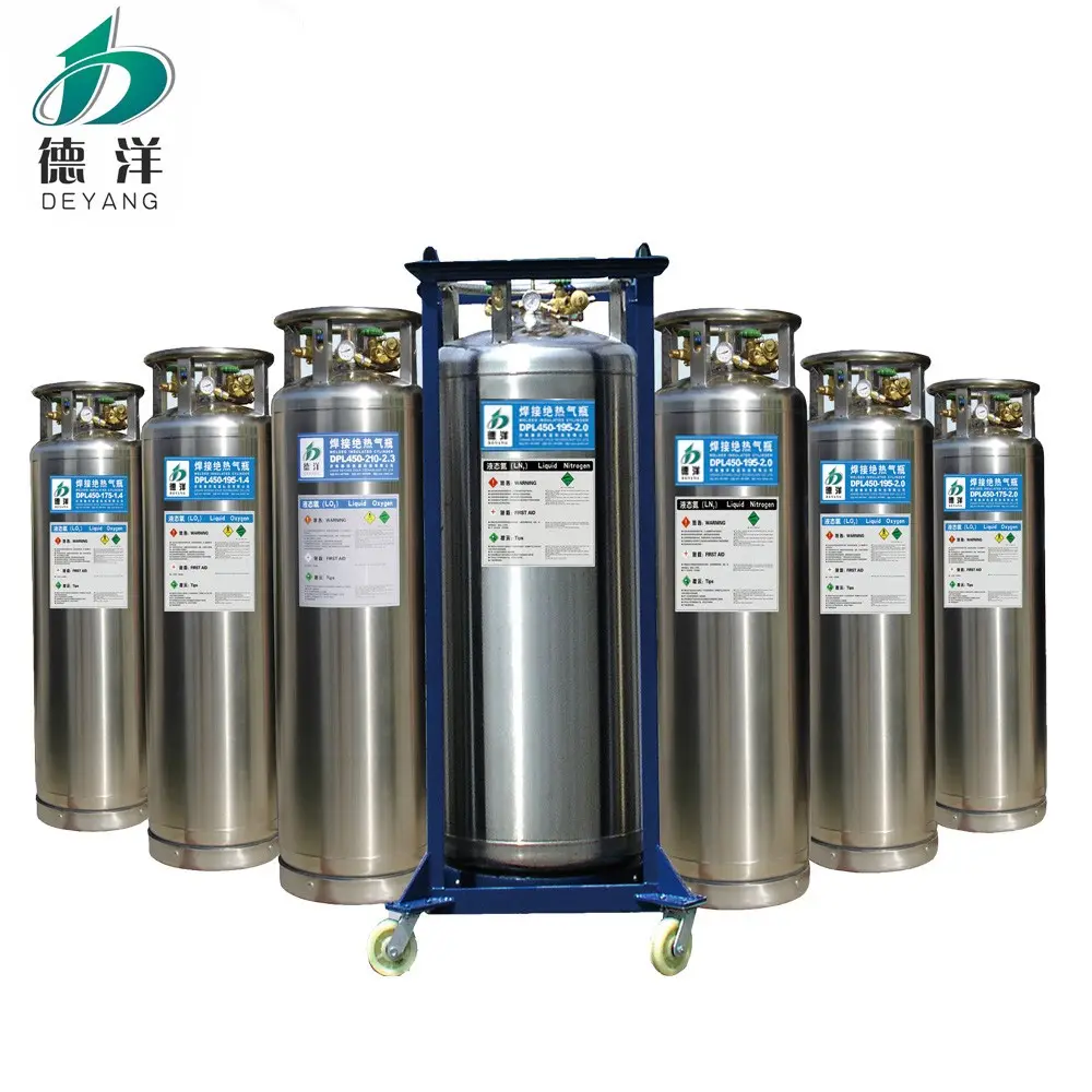 Stainless Steel Liquid Oxygen Cylinder Liquid Gas Dewar Tank