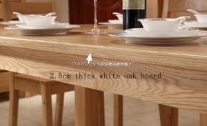 En gros simple blanc chêne table à manger en bois en bois massif table de chevet - Product Image 5