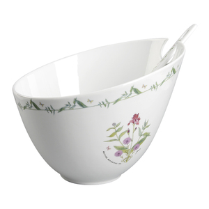 Casa de vajilla nueva China de hueso grande tazón de ensalada con cuchara - Product Image 1