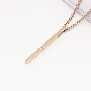Joyería <span class=keywords><strong>de</strong></span> moda <span class=keywords><strong>de</strong></span> oro <span class=keywords><strong>bar</strong></span> COLLAR COLGANTE encanto para <span class=keywords><strong>las</strong></span> niñas - Product Image 3
