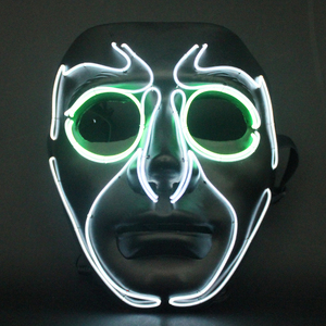 Led Halloween Skeleton Mask Led Light Up Mask Sound Activated Light EL Mask - Product Image 4