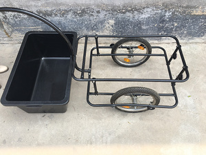Kunststoff koffer mit großer Kapazität Fahrrad anhänger Werkzeug wagen mit <span class=keywords><strong>2</strong></span> Rädern für Fracht - Product Image 2