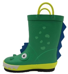 3D Dinosaure Bottes de Pluie De <span class=keywords><strong>Bande</strong></span> <span class=keywords><strong>Dessinée</strong></span> Mignon En Caoutchouc Antidérapant Enfants Wellies <span class=keywords><strong>maternelle</strong></span> chaussures d'eau - Product Image 2