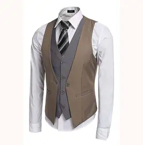Bottoni per vestiti Slim Fit camicia formale per gli uomini Business Suit di alta qualità 3 pace Suit Mens - Product Image 1