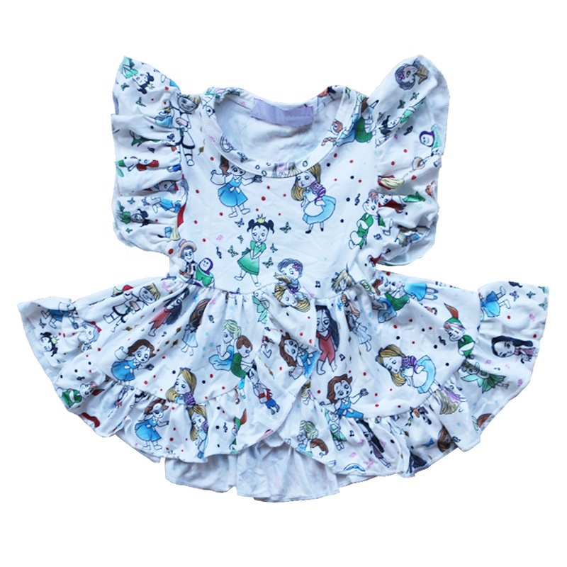 Детская Трикотажная хлопковая туника для девочек с новым рисунком; рубашки с оборками и жемчужинами; Эксклюзивная летняя рубашка для малышей