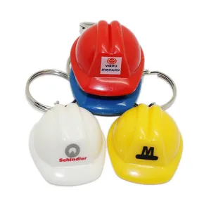 Promotional Custom LOGO Plastic Worker Hat Key Chain as Gift