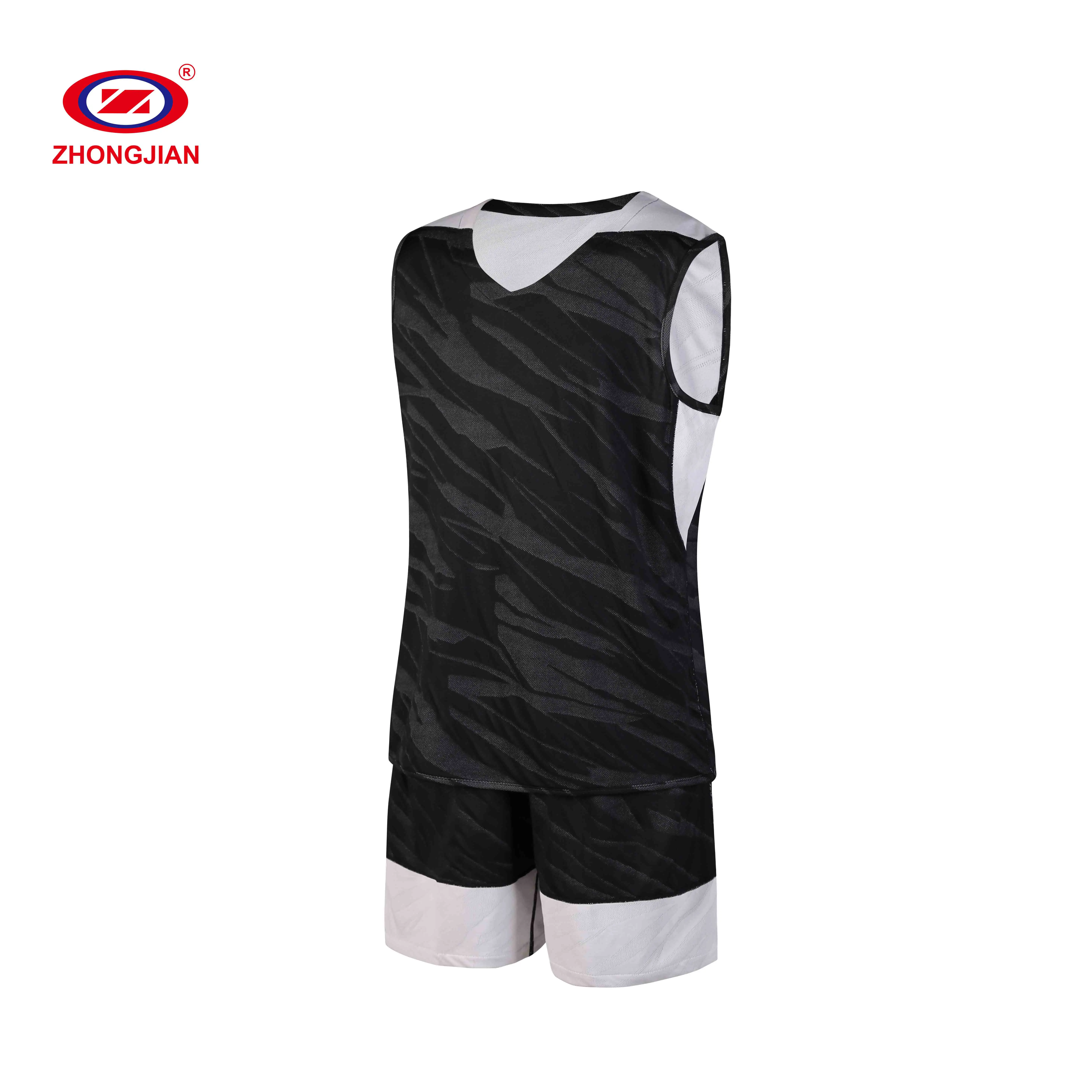Reversible deporte Conjunto jersey doble lados usan en blanco traje uniformes para el equipo de baloncesto