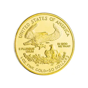 Hot sale promotional souvenir metal gold plated commemorate liberty coin