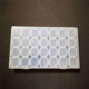 Boîte <span class=keywords><strong>de</strong></span> <span class=keywords><strong>rangement</strong></span> en plastique transparente détachable à 28 compartiments, très vendue, pour bijoux, peinture au diamant, strass, art des ongles, perles - Product Image 4