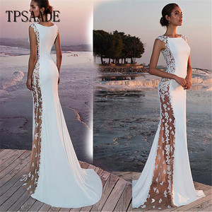 Elegante <span class=keywords><strong>Abito</strong></span> da <span class=keywords><strong>Sposa</strong></span> a Sirena con Applicazioni in Pizzo e Scollatura a Barca 2025 WF521 - Product Image 4