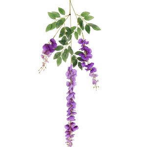 Real Touch seda boda decorativa Artificial Wisteria vid hogar decorativo telón <span class=keywords><strong>de</strong></span> fondo Wisteria flor colgante <span class=keywords><strong>planta</strong></span> Artificial - Product Image 5