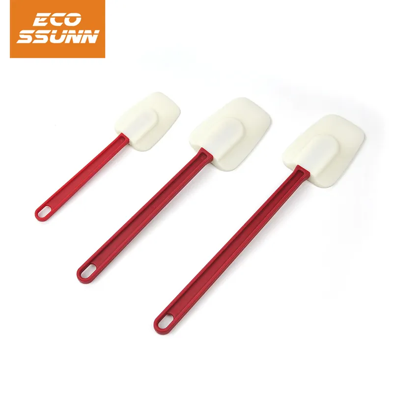 Silicone Spatula 3のSet、Heat-Resistant Spatulas、NonスティックRubber SpatulasとStainless Steel Core