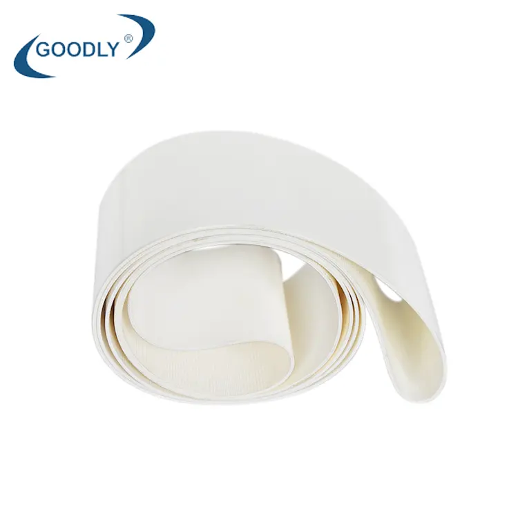 Good oil resistance 2mm white PVC PU food grade conveyor belt for grain/fruit/egg/biscuit/dough sheet convey
