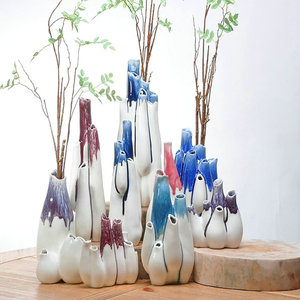 Mesa de restaurante de Piso de Diseño hecho <span class=keywords><strong>a</strong></span> mano de forma irregular de cerámica de colores barato flor florero - Product Image 1