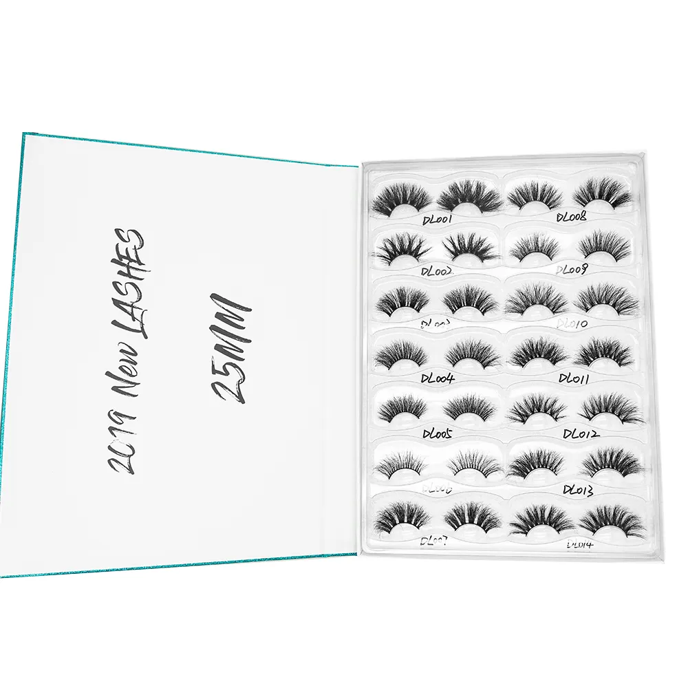 25mm Eyelashes 3d mink eyelash case fake eyelashes manufacturers