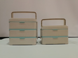 1L 2 couches/3 couches riz Risque L'école fuite preuve bento boîte à lunch avec Une Fourchette et cuillère - Product Image 3
