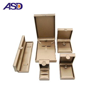 Logo personalizzato In Pelle di Velluto Dell'annata di Imballaggio Anello Box Contenitore di Monili Del Braccialetto Della Collana Insieme Dei Monili Scatole in Blu Oro <span class=keywords><strong>Argento</strong></span> - Product Image 1