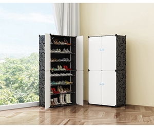 Portatile fai da te su misura malesia angolo scarpa rack di stoccaggio con cremagliera in ferro all'interno - Product Image 1