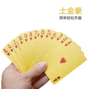 WJPC-Pas Cher Conception Personnalisée 24 <span class=keywords><strong>K</strong></span> Feuille D'or <span class=keywords><strong>Poker</strong></span> Cartes À Jouer Et Bon Service - Product Image 4