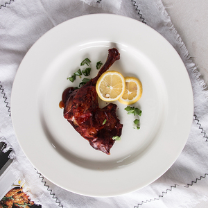 Blanco de alta calidad comida redonda de cerámica de la placa de la cena <span class=keywords><strong>en</strong></span> el <span class=keywords><strong>restaurante</strong></span> - Product Image 1