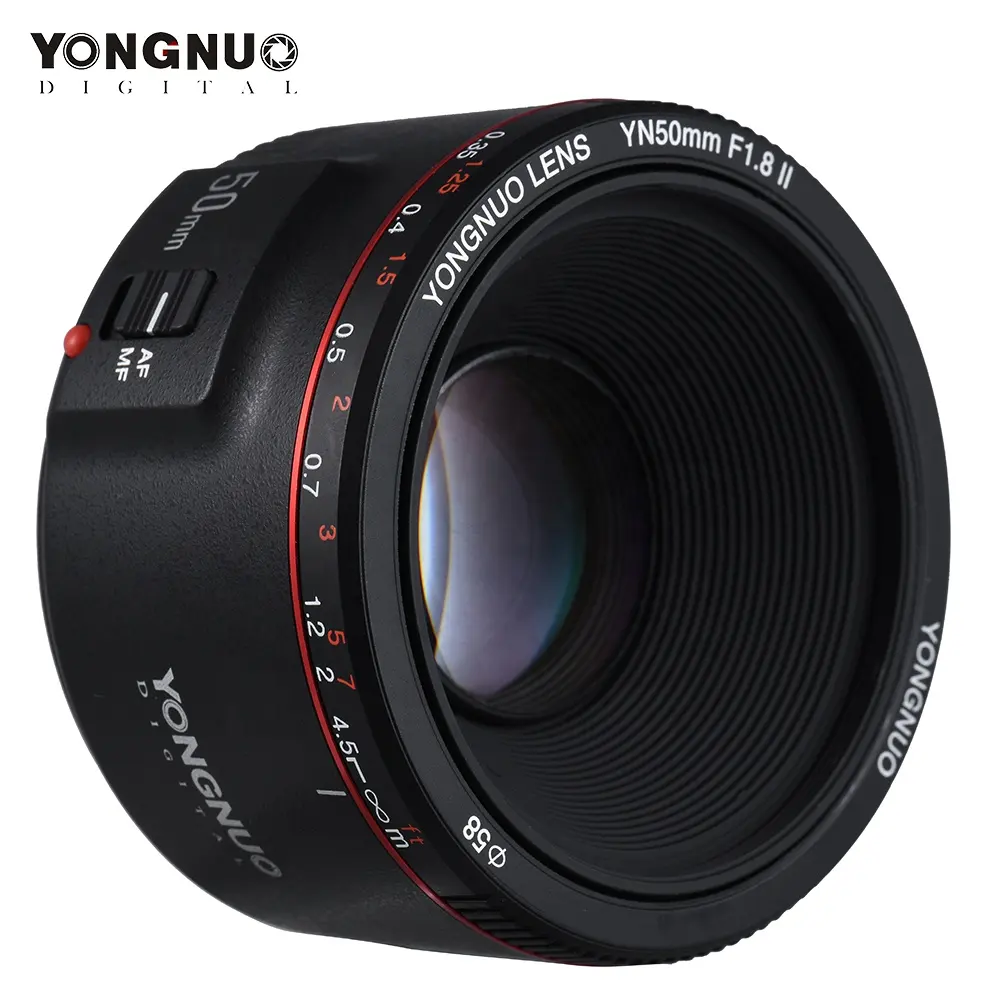 YONGNUO-lente principal estándar YN50mm F1.8 II, lente de enfoque automático 0,35, distancia Focal más estrecha para <span class=keywords><strong>Canon</strong></span> EOS 70D 5D2 5D3 600D