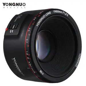 Venta al por mayor lente canon m50-YONGNUO-lente principal estándar YN50mm F1.8 II, lente de enfoque automático 0,35, distancia Focal más estrecha para Canon EOS 70D 5D2 5D3 600D