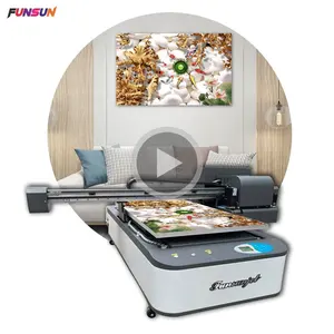 Multifungsi A1 Ukuran UV Flatbed Printer untuk Ubin Keramik Kaca Akrilik Plastik Logam Kayu Pencetakan