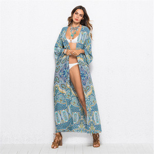 Proveedor <span class=keywords><strong>de</strong></span> la fábrica 2019 <span class=keywords><strong>de</strong></span> playa <span class=keywords><strong>verano</strong></span> impreso <span class=keywords><strong>de</strong></span> longitud completa <span class=keywords><strong>de</strong></span> la manga larga abierta chal <span class=keywords><strong>abrigos</strong></span> para mujeres - Product Image 2