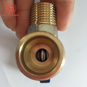 Poignée angulaire en laiton de <span class=keywords><strong>Zinc</strong></span> bleu, Machine à laver pour le corps, Valve d'angle à bille en laiton de 1/2 "x 1/2" - Product Image 4