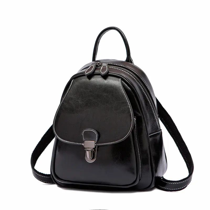 2019 hot-selling custom cowhide leather laptop classical vintage backpack